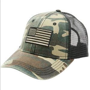 H3 Sportsgear Men's And Camo Americana Embroidered Mesh-Back Trucker Cap
